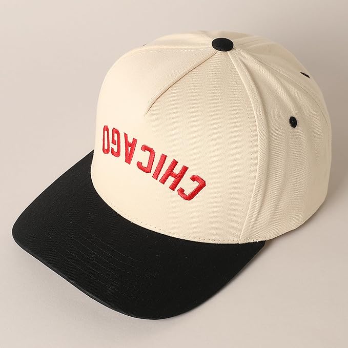 MIRMARU Two-Tone Vintage Canvas Trucker Hats for Men & Women, Adjustable Size Baseball Caps with Trendy Embroidered Design