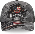 Baseball Cap for Men Women, Skull Cap for Men, Skeleton Gothic Horror Adjustable Strap Sports Soft Caps Outdoor