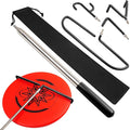 4 in 1 Disc Golf Retriever Pole 16 ft– Extendable Telescopic Disc Retriever with Durable Stainless Steel Frame Hooks & Carry Bag – Disc Golf Grabber for Getting Discs Out of Water, Trees, Bushes