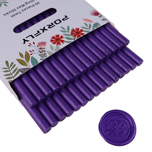 30 Pieces 7mm Sealing Wax Sticks by PORXFLY