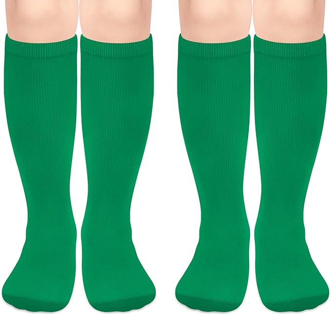Sarfel Kids Soccer Socks Toddler Soccer Socks Girls Boys Soccer Socks Kids Tube Socks with Stripes Toddler Knee High Socks