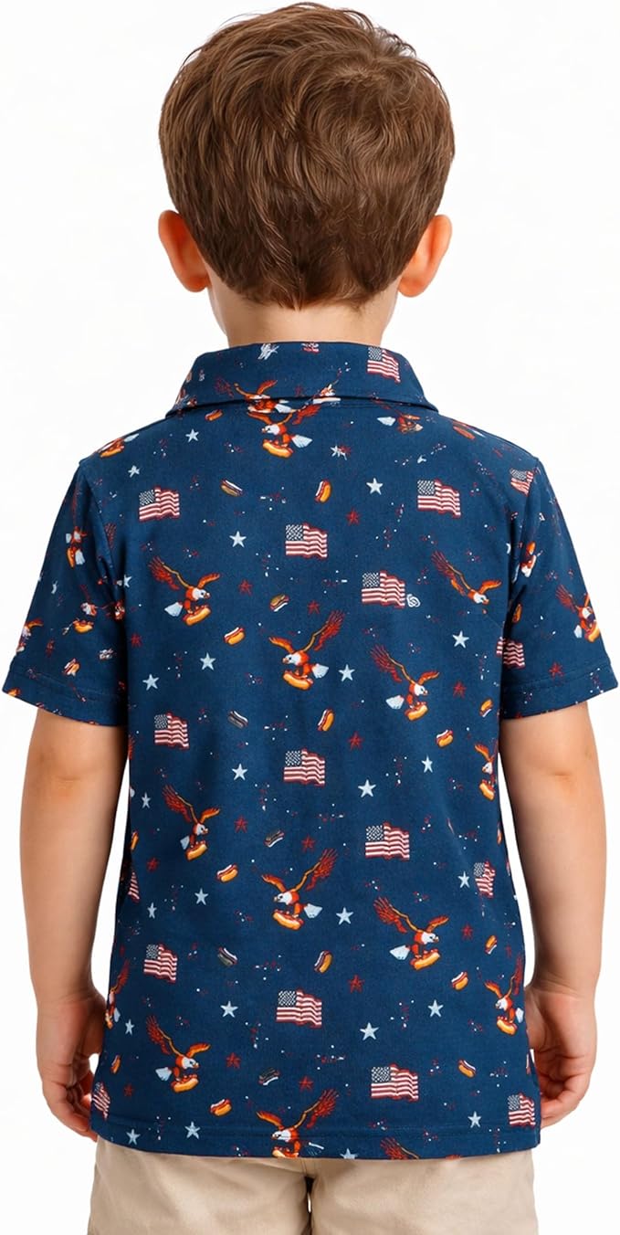 Tipsy Elves Kids and Toddlers Golf Shirts - Athletic Comfort Fit with Quick Dry Material
