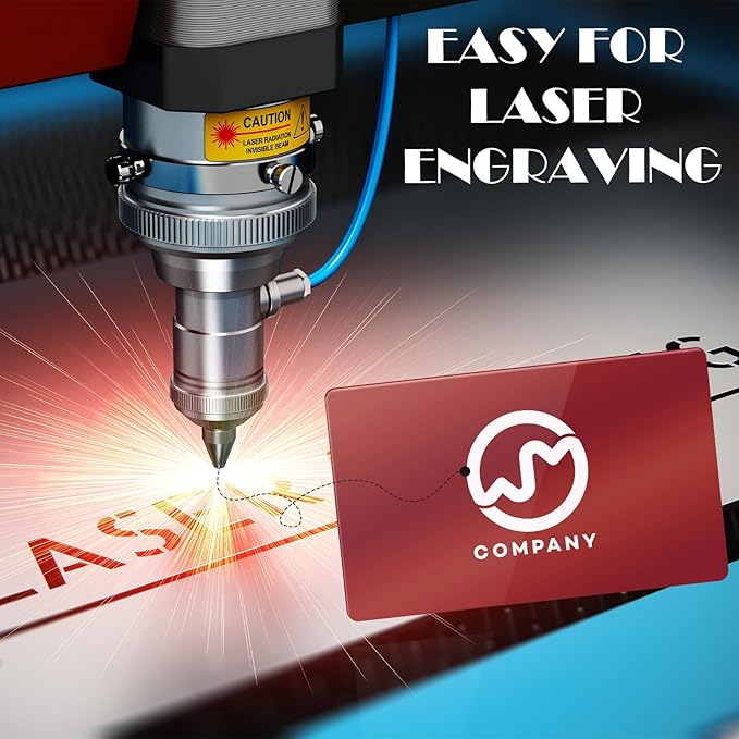 weparmeety 100 Pcs Metal Engraving Blanks Aluminum Sheet Laser Engraving - Image 4