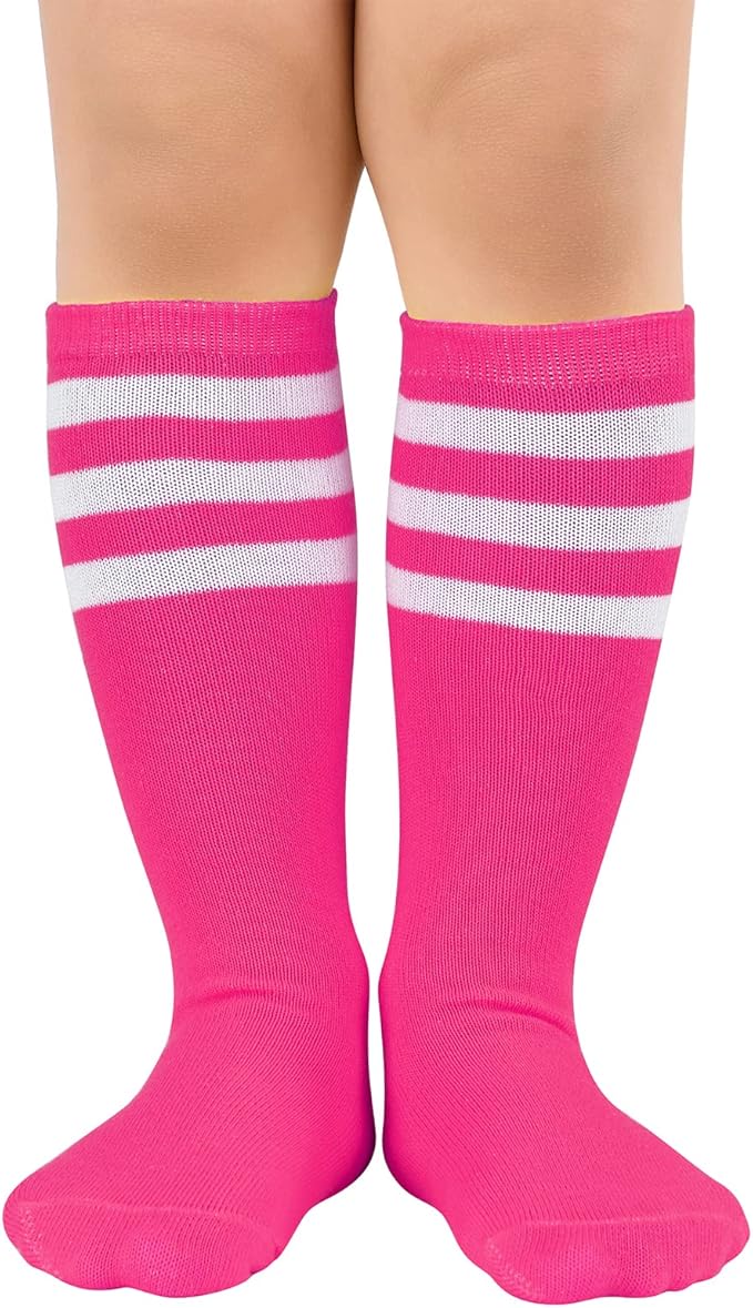 American Trends Kids Toddler Soccer Socks Youth Baseball Softball Football Socks Knee High Accessories for Girls