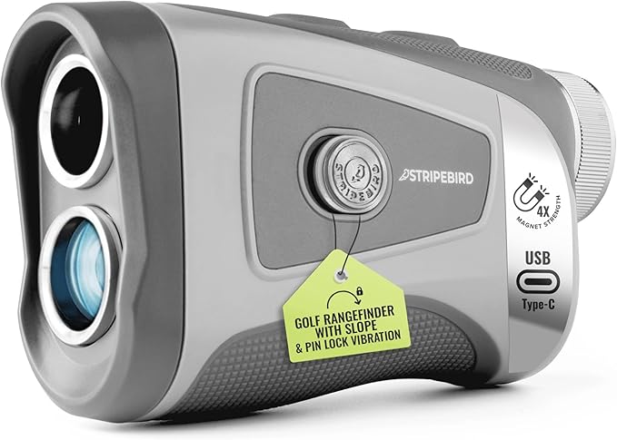 Pro Tour Golf Rangefinder with Slope - Range Finder Golf with Ultra-Strength Magnet - Laser Rangefinder with Slope Technology & Flag Pole Lock Vibration - Golf Range Finder