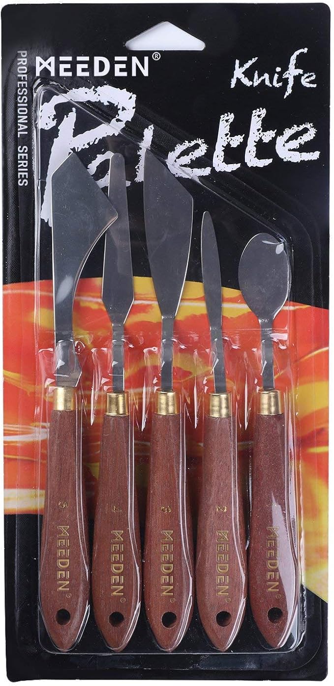 MEEDEN 5 Pieces Painting Knife Set Versatile Stainless Steel Spatula Palette - Image 7
