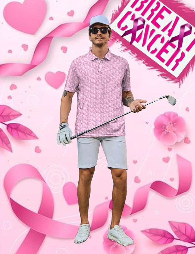 Mens Golf Shirts Golf Polo Shirts for Men Short Sleeve Polo Shirts Golf Gifts