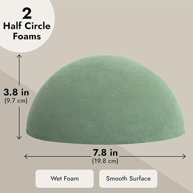 Bright Creations Flower Foam Round Half Balls - Image 3