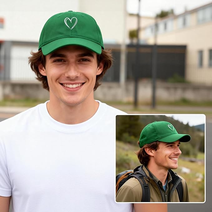 American Trends Womens Baseball Caps Cute Heart Dad Hat, Adjustable Cotton Unisex Cap for Workout, Golf & Everyday Wear