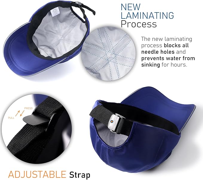 Mens Water-Resistant Baseball Cap Womens Rain Hat Foldable Outdoor Running Sun Fishing hat