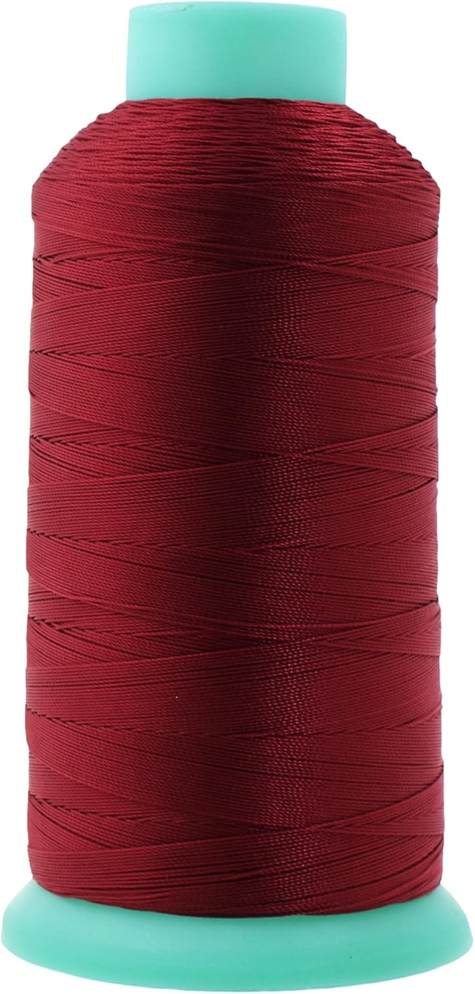 Mandala Crafts Bonded Nylon Thread Maroon Heavy Duty Sewing Threads by MandalaCrafts