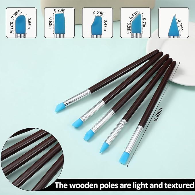 15 Pcs Silicone Sculpting Tools, Silicone Clay Sculpting Tools, Pottery Tools - Image 2