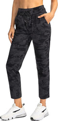 Soothfeel Women's Pants with 4 Pockets 7/8 Stretch High Waisted Sweatpants Travel Athletic Work Golf Pants for Women