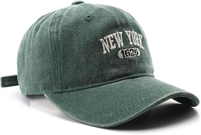 New York Hat Washed Baseball Cap Unisex Sun Hat Adjustable Trucker Cap