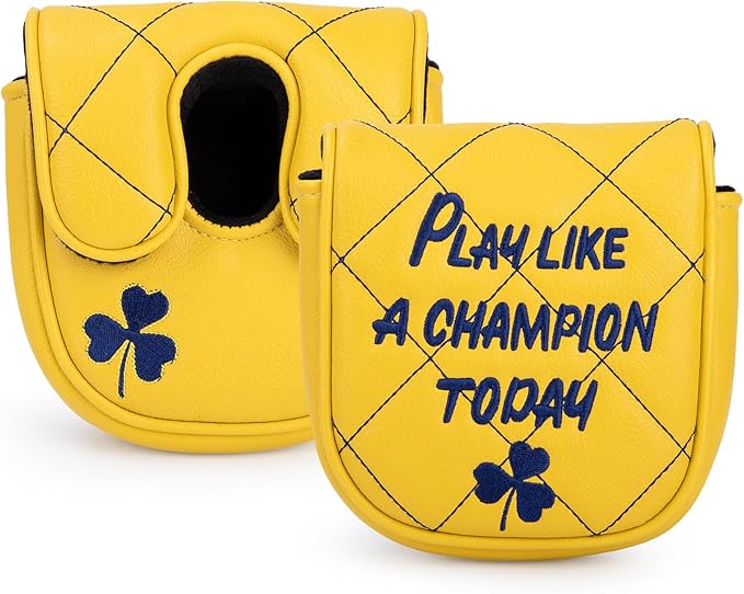 Golf Headcovers Play Like A Champion Today Golf Club Head Covers Advanced Embroidery Premium Leather Driver Headcovers Fairway Wood Covers Hybrid Cover Golf Mallet Putter Cover for DF3 OZ1