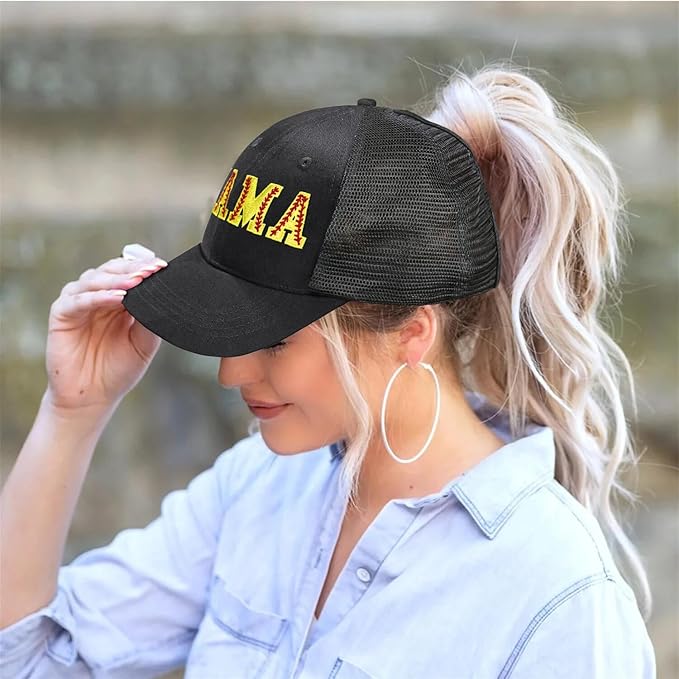 Mama Trucker Hat Mothers Day Birthday Gifts for Mother Mom Mama Embroidered Adjustable Washable Baseball Cap