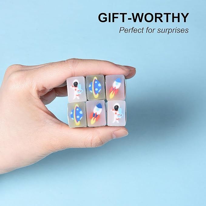 18Pcs Cute Outer Space Themed Erasers - Image 6