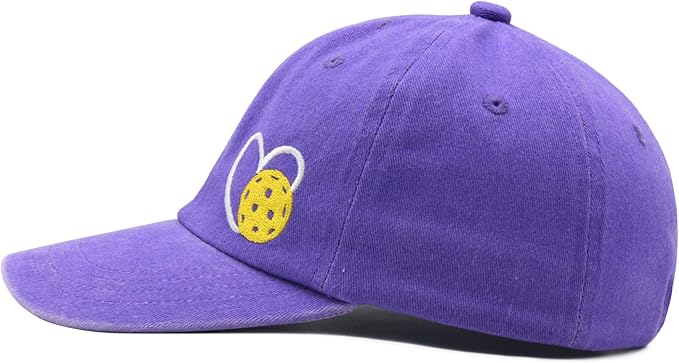 Pickleball Hat for Women Men, Adjustable Embroidered Heart Pickleball Baseball Cap