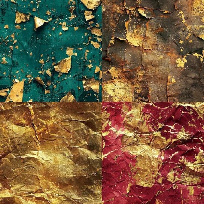 Autumn Scrapbook Paper 6×6, 24 Sheets Single-Sided Fall Gold Patterned Paper - Image 4