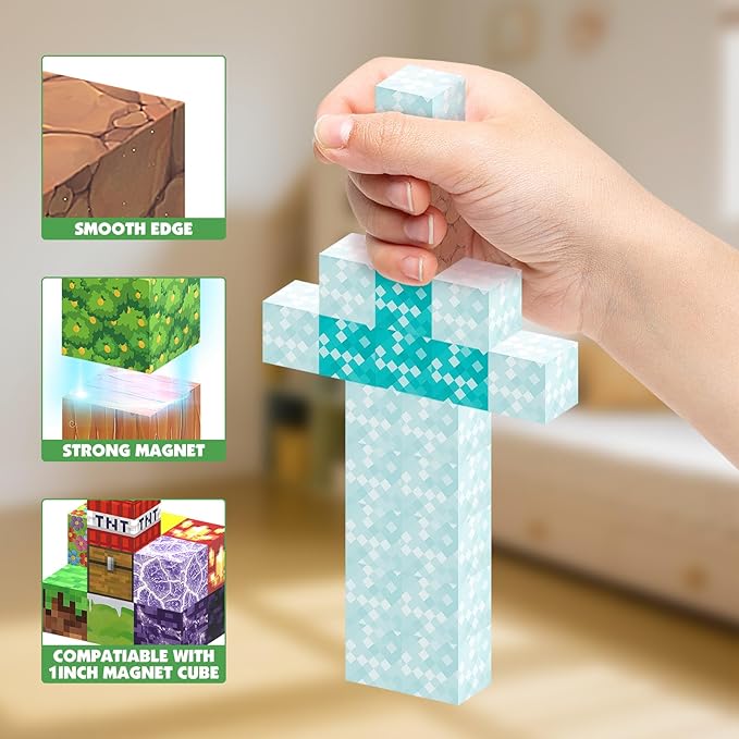 JIMI Magnetic Blocks Building Toys, 1 inch Magnet Blocks Montessori Sensory - Image 6