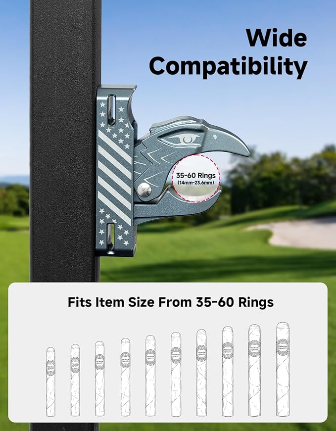 KEMIMOTO Magnetic Holder for Golf Cart, Universal Fit for 35-60 Ring, Powerful Magnetic Hold, Stylish Design, Grey