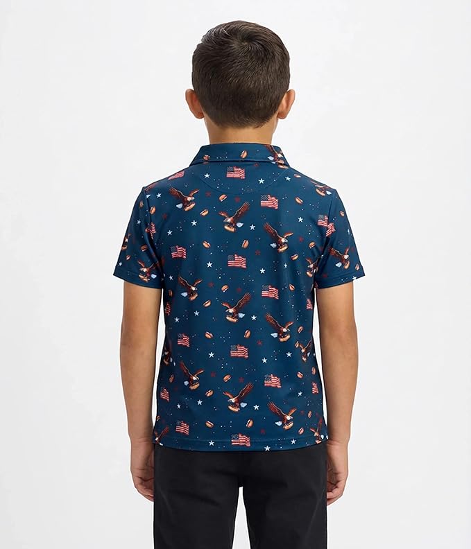 Tipsy Elves Kids and Toddlers Golf Shirts - Athletic Comfort Fit with Quick Dry Material