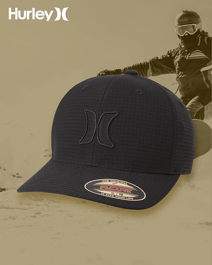Hurley Men's Caps - One & Only Flexfit Baseball Cap - Fitted Hats for Men (S-XL)