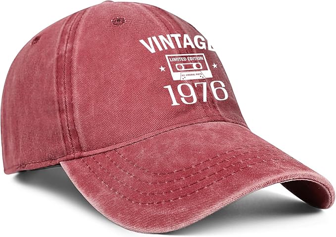 50th Birthday Gifts for Men Women 1976 Hats Vintage 1976 Baseball Cap for 50 Year Old Birthday Gifts for Fathers Mothers Day