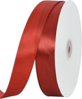 TONIFUL 1 Inch x 100yds Rust Satin Ribbon, Thin Solid Color Satin Ribbon by TONIFUL
