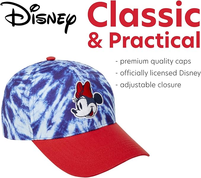 Disney Women's Disney Minnie Mouse Baseball Cap, Tie Dye Adjustable Hat for Women