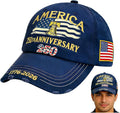 U.S.A 250th Anniversary Embroidered Baseball Cap Adjustable 1776-2026 Anniversary Birthday Retro Patriots Hat for Men Women