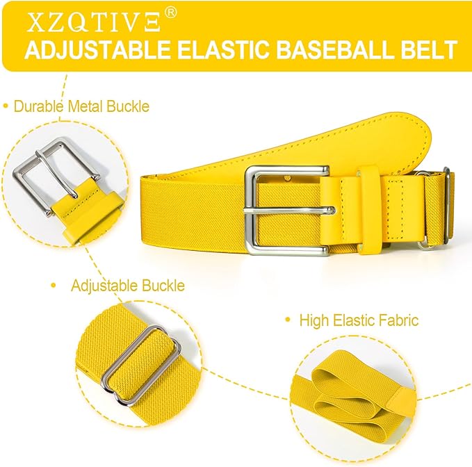 XZQTIVE Baseball Softball Socks and Baseball Softball Belt Combo Set Knee-High Soccer Socks for Kids Youth Adult