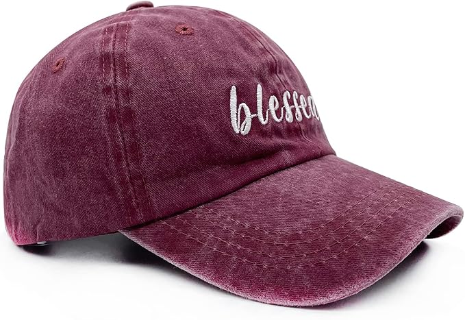 Waldeal Women's Embroidered Dad Hat, Adjustable Vintage Washed Cotton Baseball Cap for Men