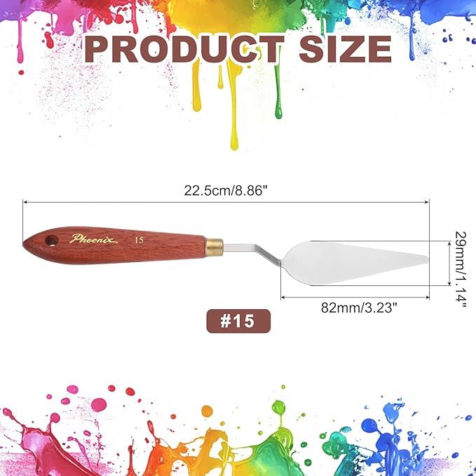 MECCANIXITY Pack of 1 Palette Knife No.15, 8.9" Long Palette Knives - Image 2