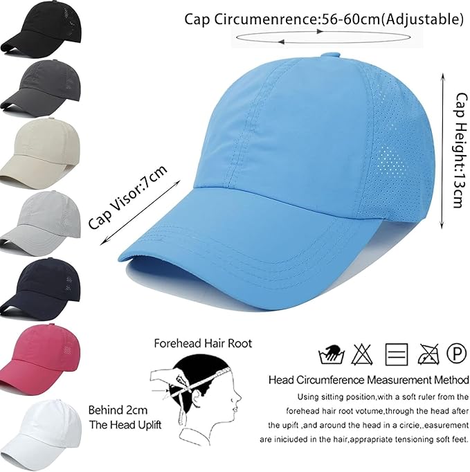 Criss Cross Hat Washed Distressed Baseball Cap Ponytail Hat High Messy Bun Ponycap for Women
