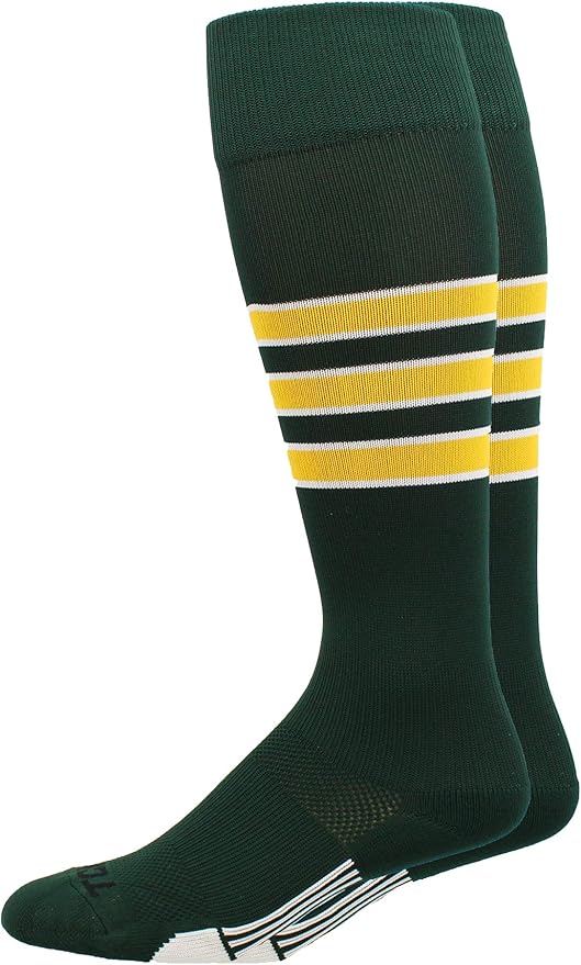 MadSportsStuff Softball Socks Baseball Socks | White & Team Colors | USA Made | Sizes for Girls, Youth Boys, Men & Women