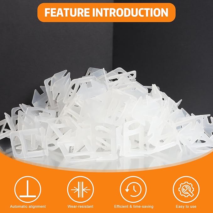 DGSL Tile Leveling System, 3500-Piece Tile Spacers Clips 1/16 Inch Tile Tools - Image 4