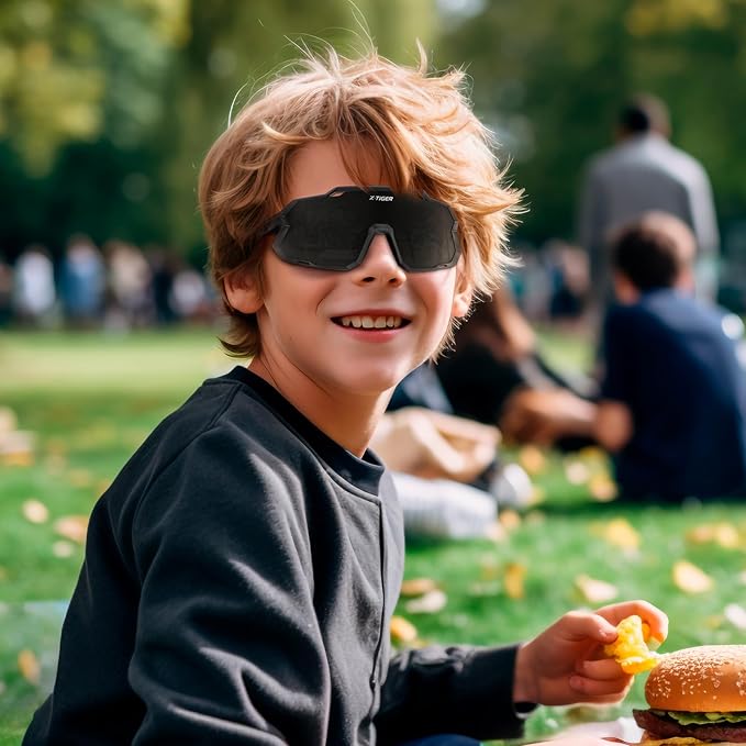 X-TIGER Kids Sunglasses Polarized Youth Baseball Sunglasses for 8-14 boys girls UV400 Sports Softball Cycling Glasses