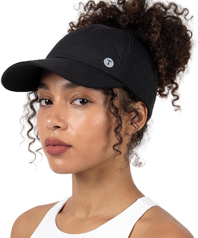 TOP-EX UVCOOLIX™ Cooling High Ponytail Everyday Sports Hat for Women, Breathable Running Golf Walking, UPF 50+ Foldable