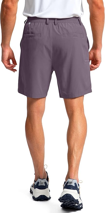 Pinkbomb Men's Golf Shorts with 6 Pockets Stretch Quick Dry Hiking Work Dress Shorts for Men