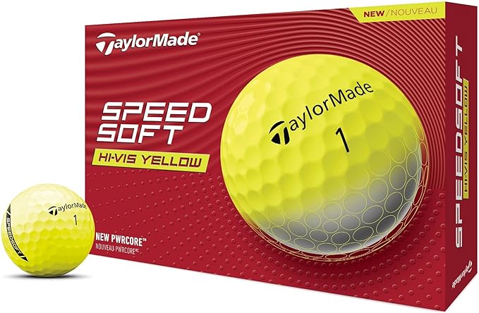 TaylorMade SpeedSoft Golf Balls, Maximum Distance with Ultra-Soft Feel, Perfect for Off The Tee and Around The Green
