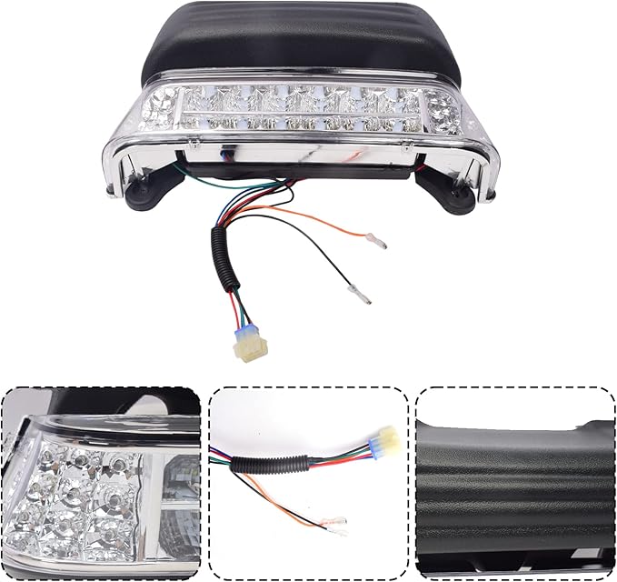Upgrade Club Car Precedent Golf Cart LED Head Light Kit, Golf Cart Headlight Kit with Bumper for Club Car Precedent Replacement or Upgrade for 2004-UP Golf Carts