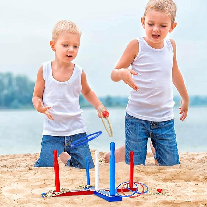Premium Wooden Ring Toss Game Set - Image 3