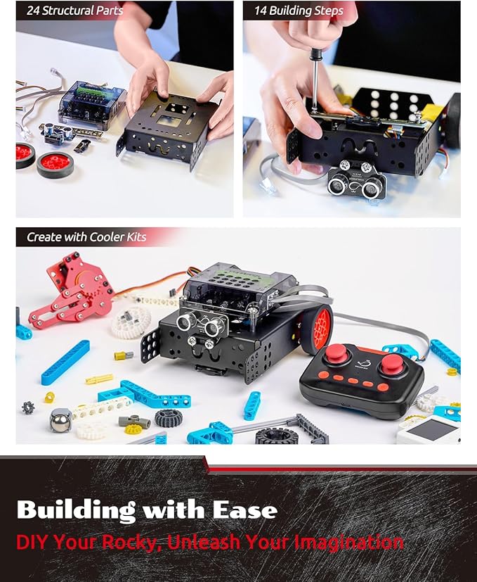 WhalesBot Rocky Smart Robot Car Coding & Remote Control Kit - Image 7