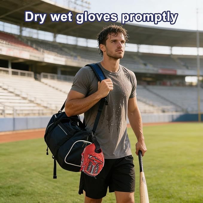 Adjustable Baseball Glove Clip 2 Pcs Premium Holder for Bag with Hanging Loops Sports Training Gear Protection Accessory Strap Travel Accessories for Drying Baseball Glove Accessories Coach Gifts