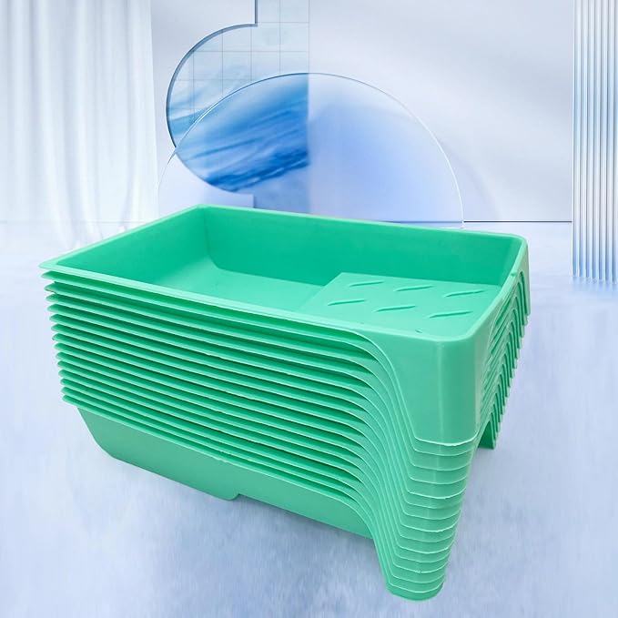 4 Inch Paint Tray, 15 Pack Plastic Paint Roller Tray, Heavy Duty Disposable - Image 5