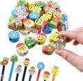 HILAZA 42Pcs Christmas Pencil Top Erasers by HILAZA
