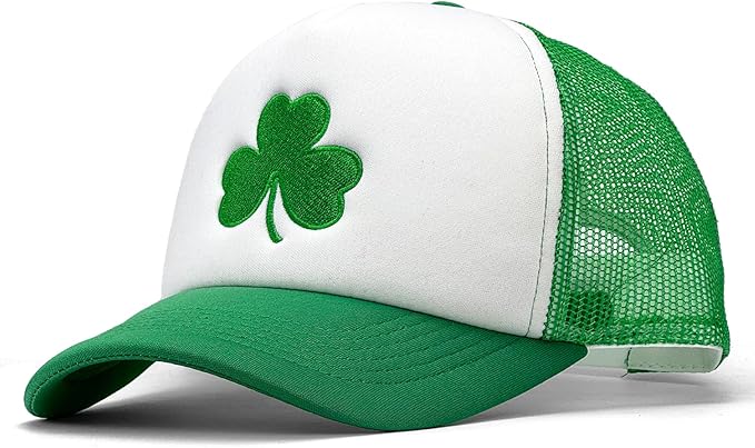 St Patricks Day hat Green Baseball Cap Shamrock Embroidered for man Women Funny