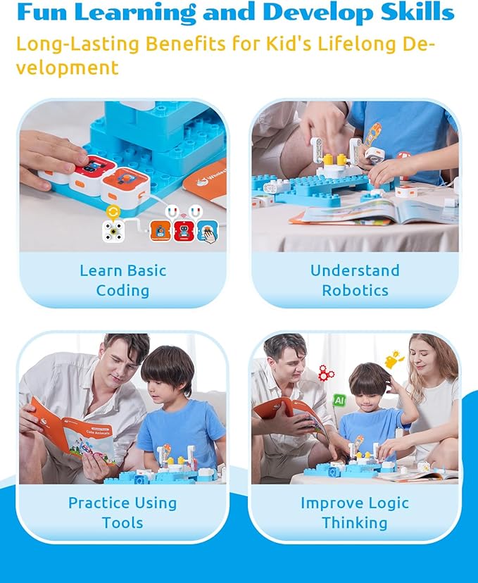 WhalesBot A3 12-in-1 STEM Blocks Coding Robot Kit - Image 6