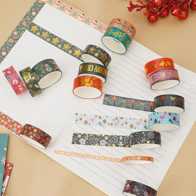 Christmas Washi Tape Set 17 Rolls Holiday Washi Tape - Image 6